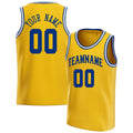 Personalized Gold & Royal Solid Color Basketball Jersey