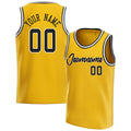 Personalized Gold & Purple Solid Color Basketball Jersey
