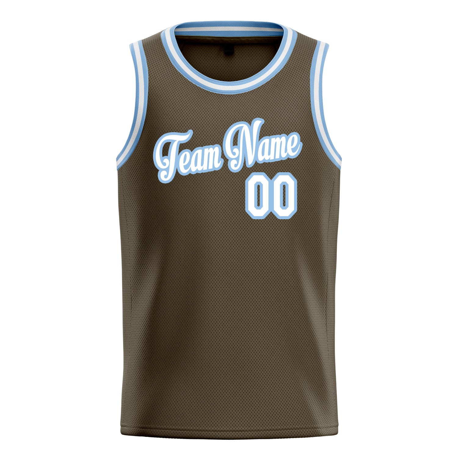 Personalized Olive & White Solid Color Basketball Jersey