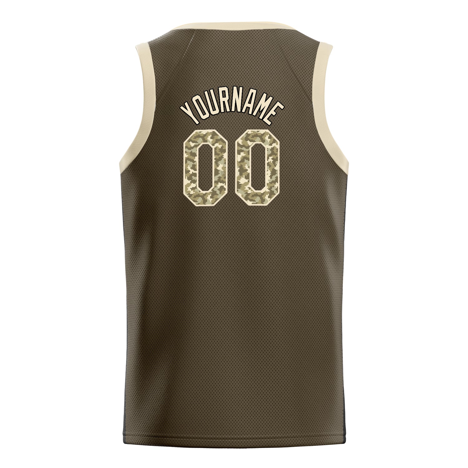 Personalized Olive & Camo Solid Color Basketball Jersey