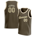 Personalized Olive & Camo Solid Color Basketball Jersey