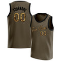 Personalized Olive & Camo Solid Color Basketball Jersey