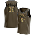 Personalized Olive & Camo Solid Color Basketball Jersey