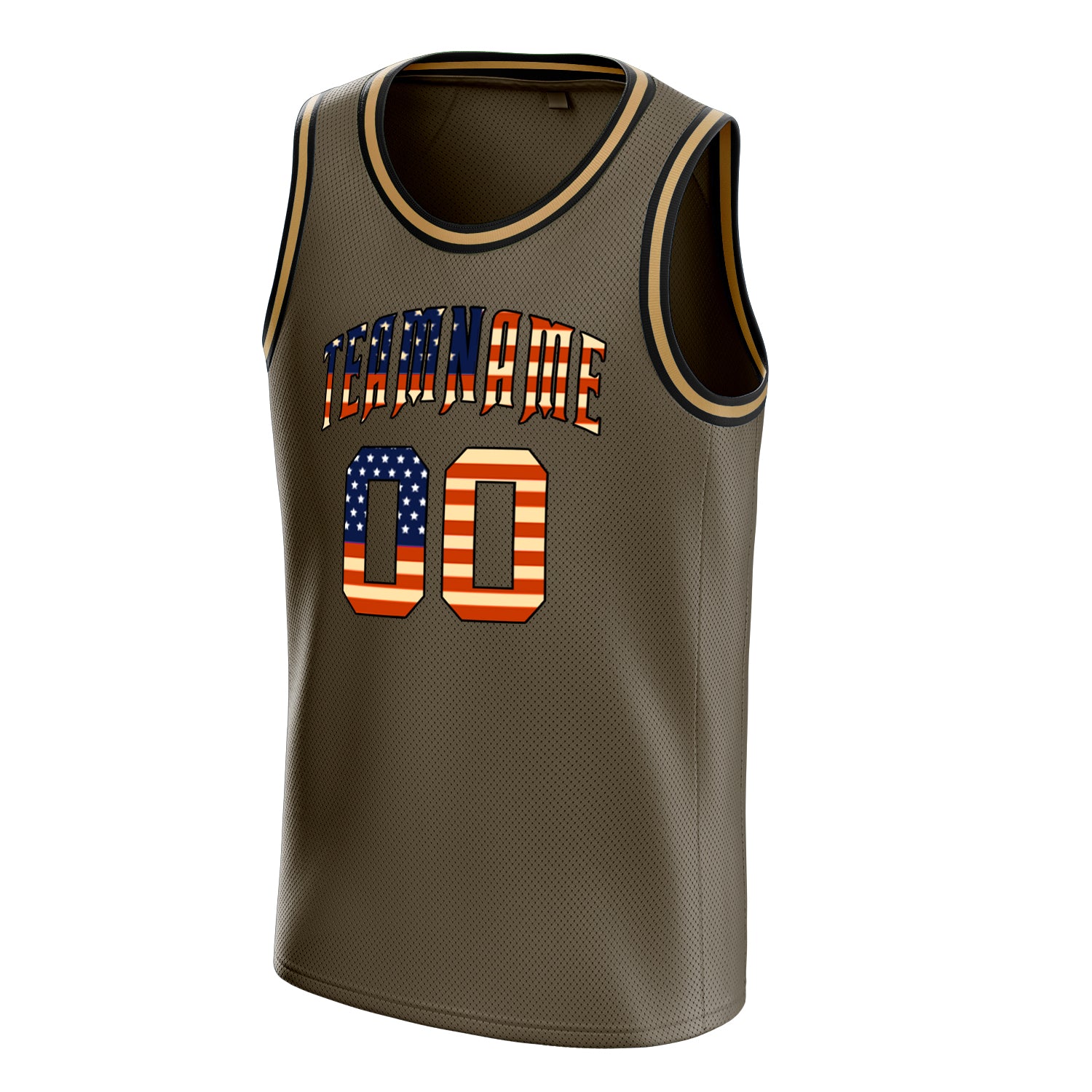 Personalized Olive & Black Solid Color Basketball Jersey