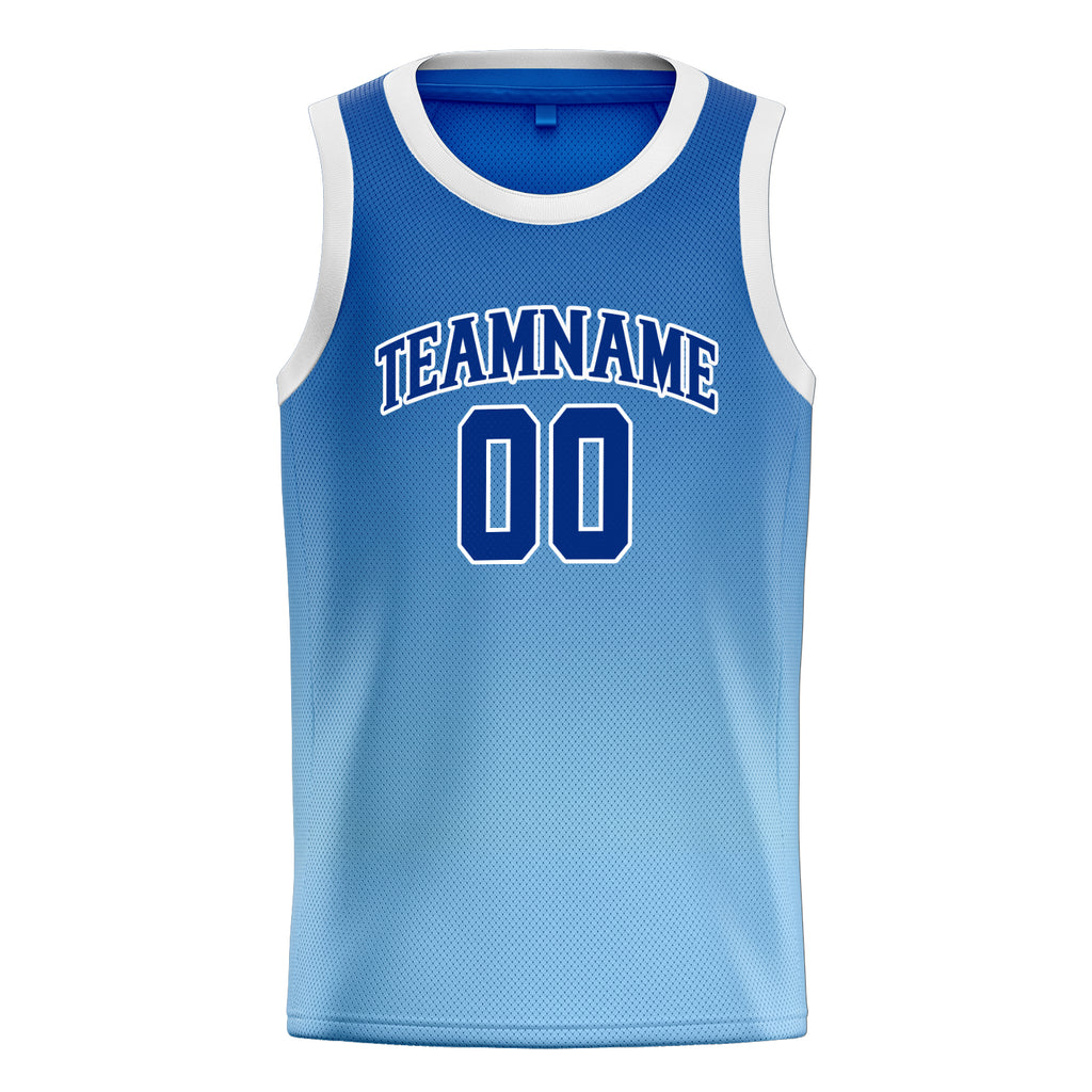 Personalized Blue & Navy Fade Basketball Jersey