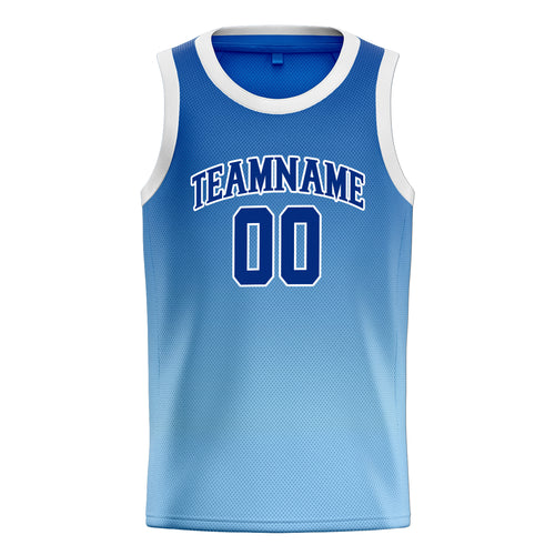 Personalized Blue & Navy Fade Basketball Jersey