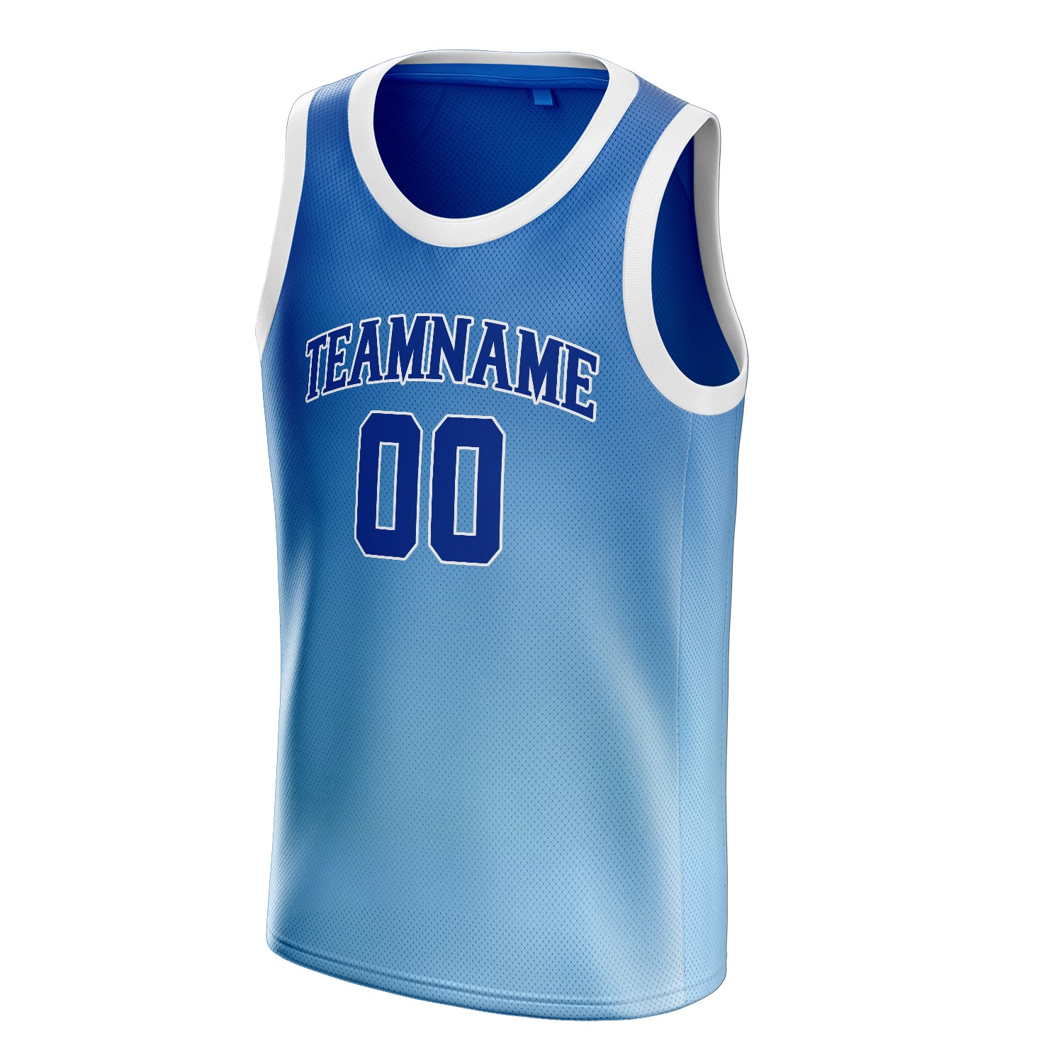 Personalized Blue & Navy Fade Basketball Jersey