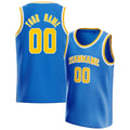 Personalized Blue & Gold Solid Color Basketball Jersey