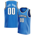 Personalized Blue & White Pinstripe Basketball Jersey