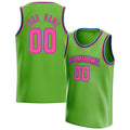Personalized Neon Green & Pink Solid Color Basketball Jersey