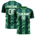 Personalized Dark Green & Green Pattern Soccer Jersey