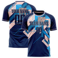 Personalized Navy & Pink Pattern Soccer Jersey