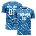 Personalized Blue & White Pattern Soccer Jersey