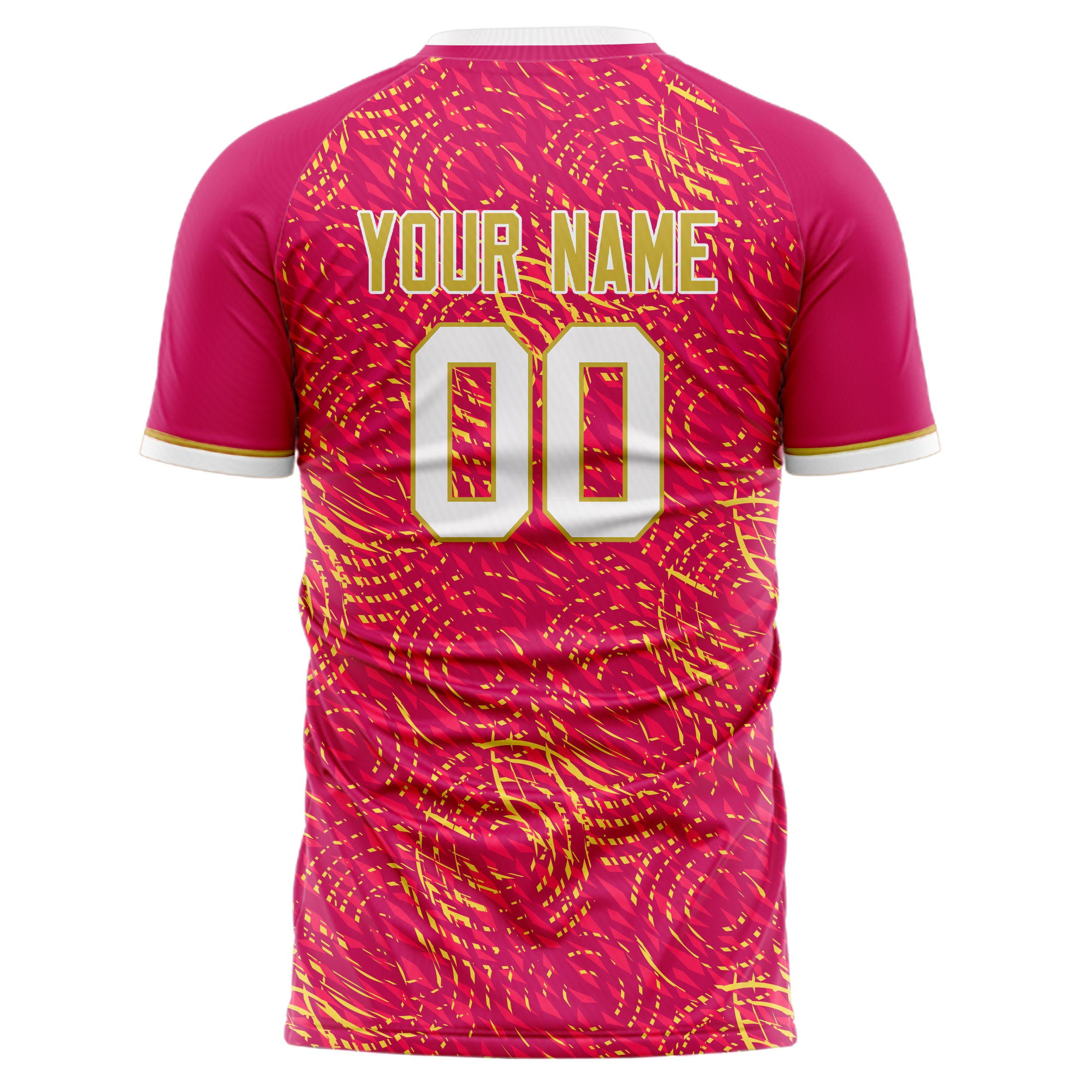 Personalized Pink & Gold Pattern Soccer Jersey
