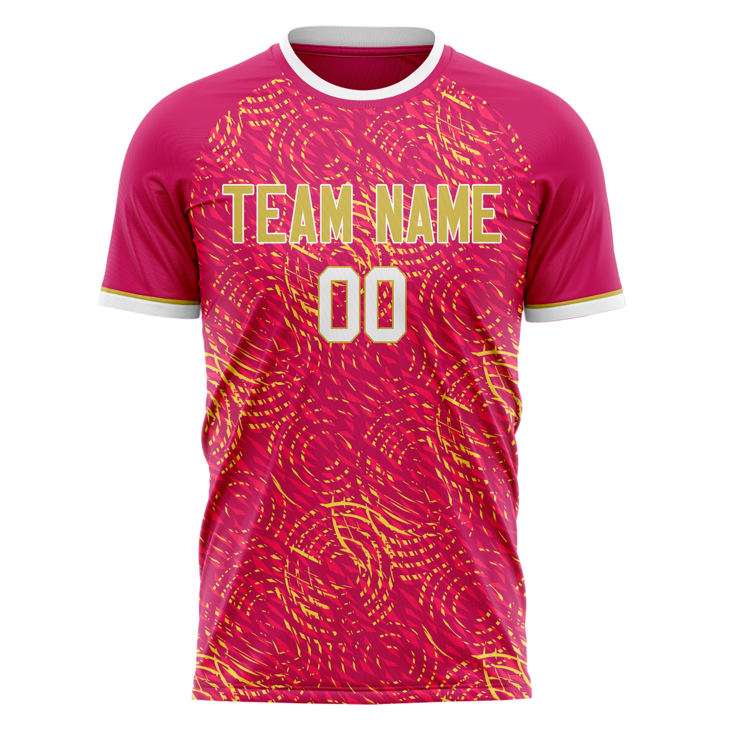 Personalized Pink & Gold Pattern Soccer Jersey