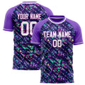 Personalized Purple & White Pattern Soccer Jersey