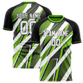 Personalized White & Green Pattern Soccer Jersey