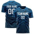 Personalized Navy & Blue Pattern Soccer Jersey