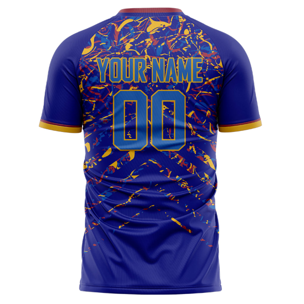 Personalized Purple & Blue Pattern Soccer Jersey