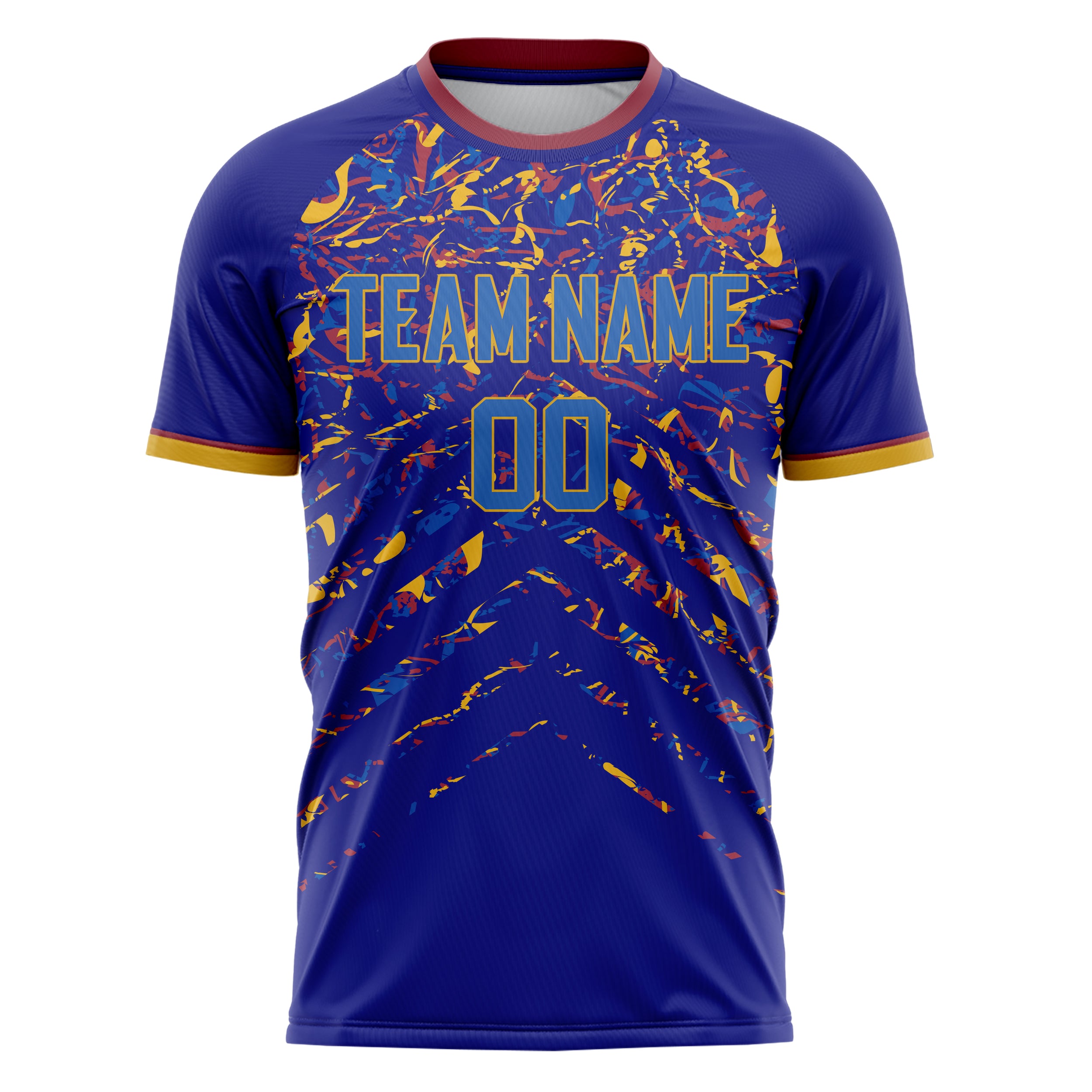 Personalized Purple & Blue Pattern Soccer Jersey