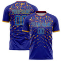 Personalized Purple & Blue Pattern Soccer Jersey