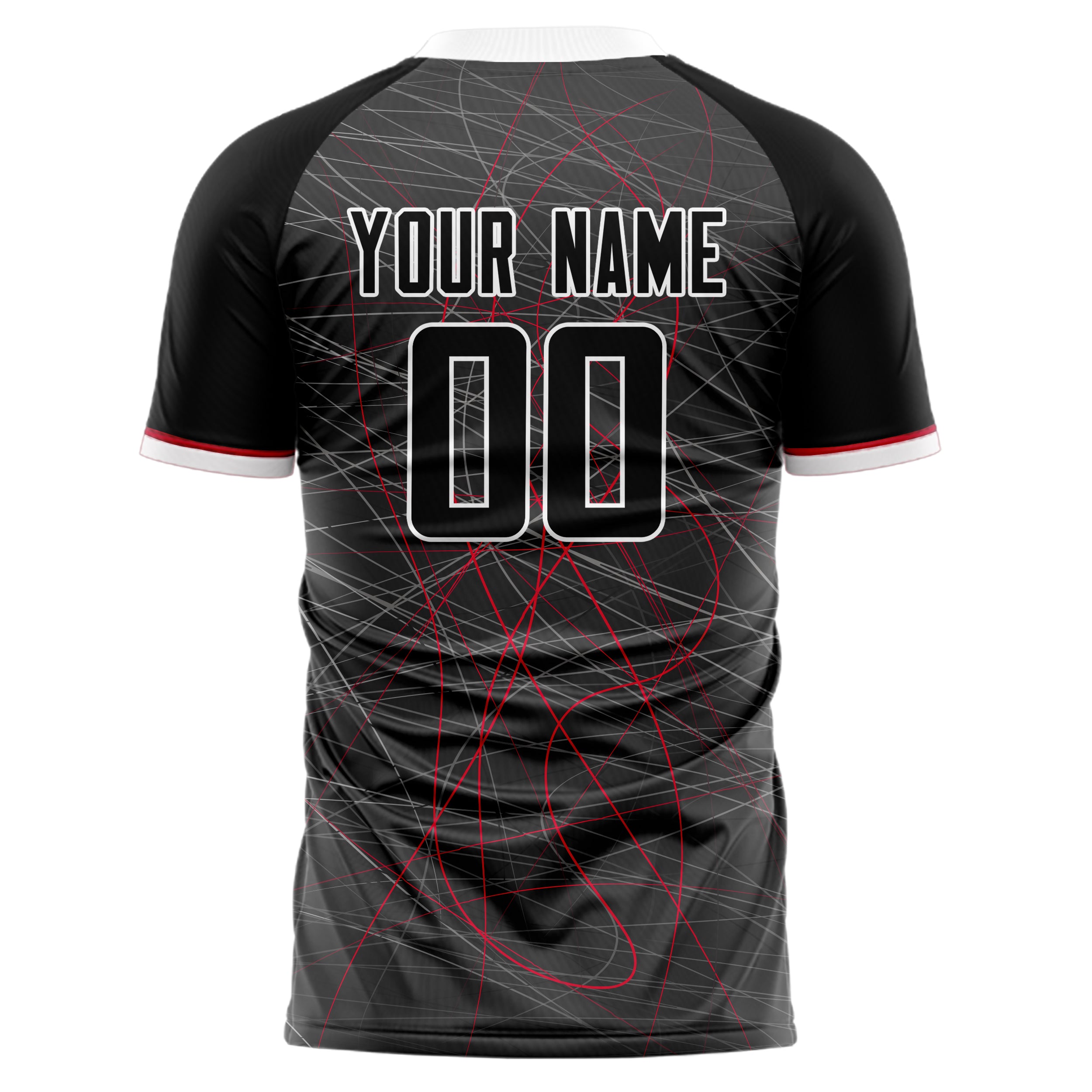 Personalized Gray & Black Pattern Soccer Jersey