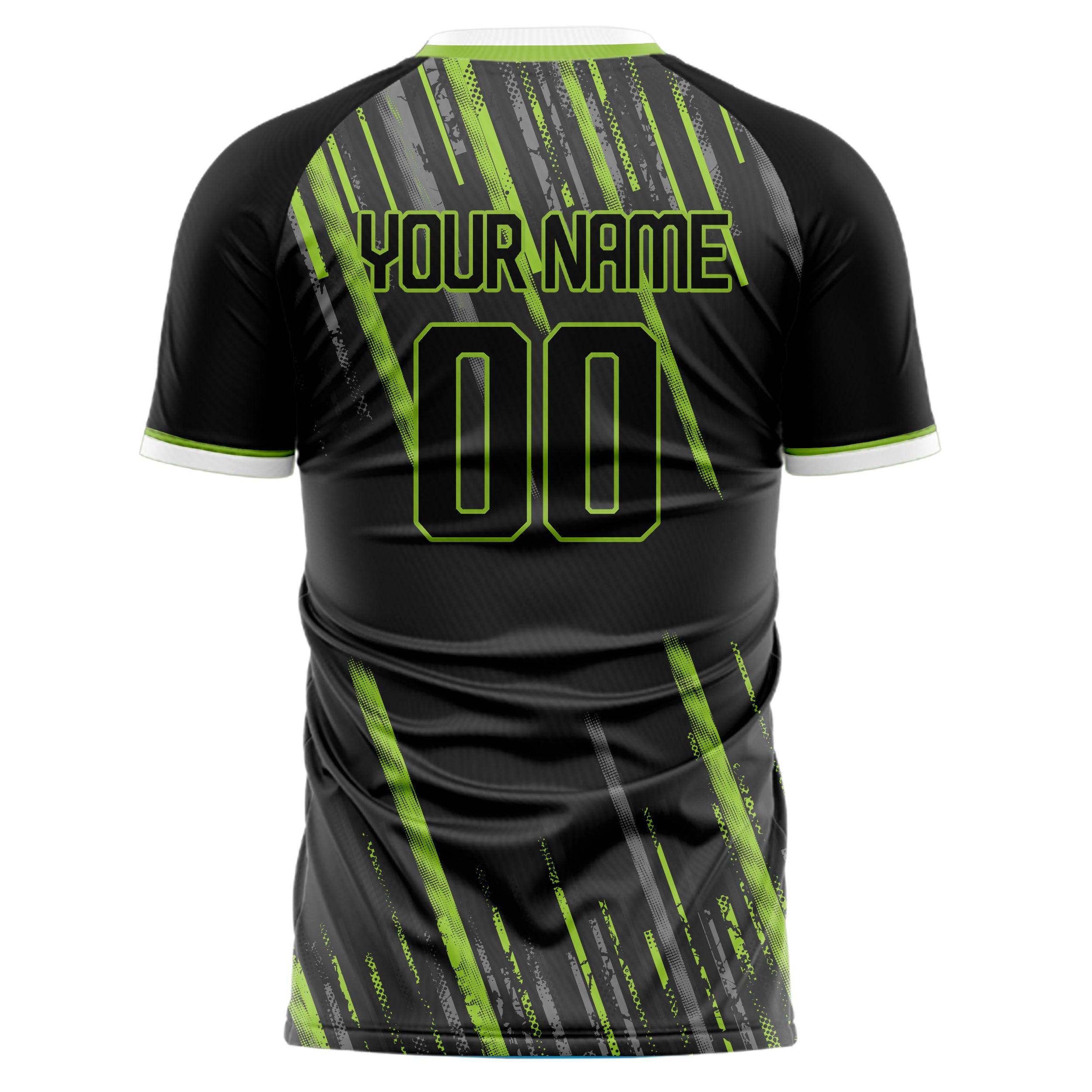 Personalized Gray & Teal Pattern Soccer Jersey