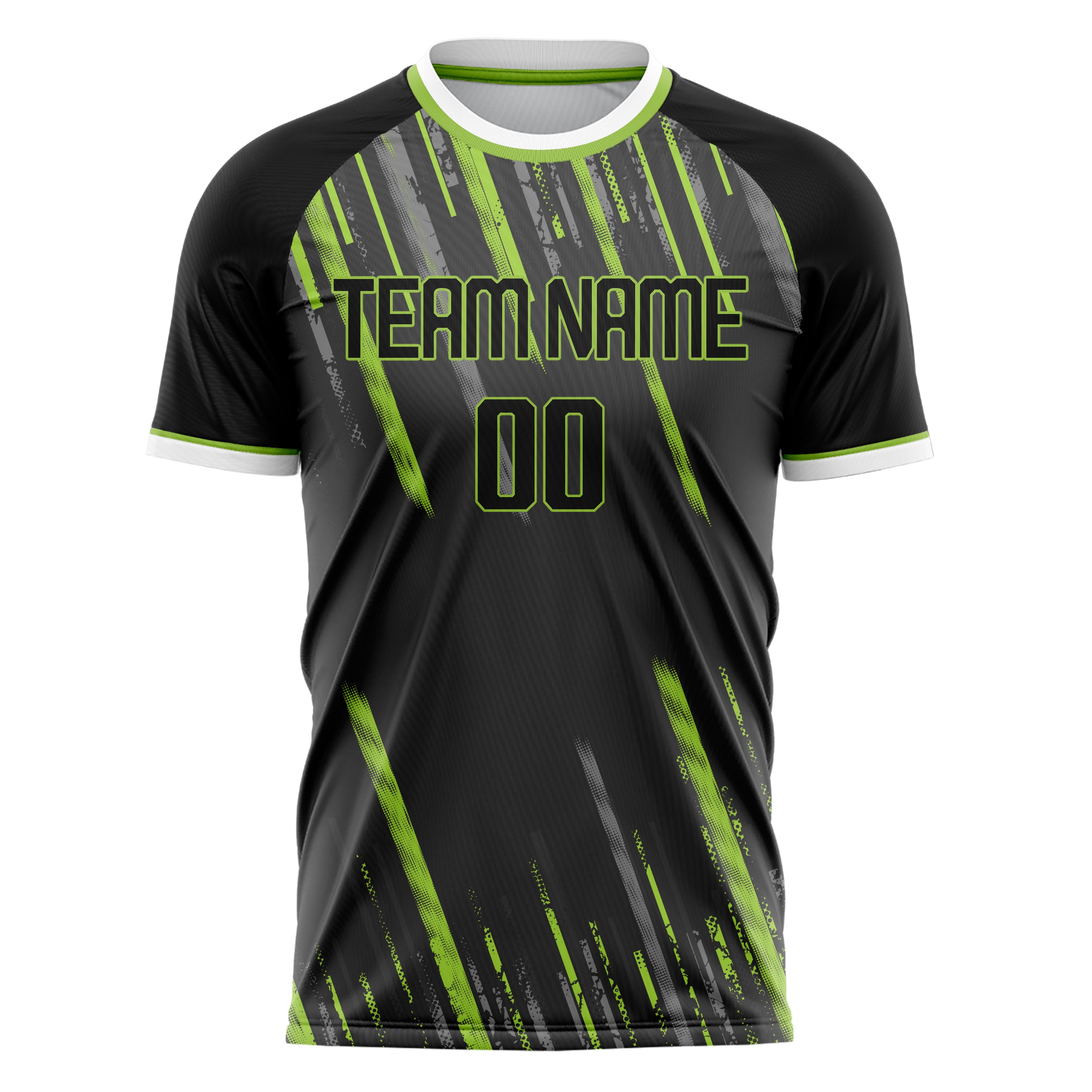 Personalized Gray & Teal Pattern Soccer Jersey
