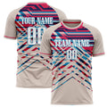 Personalized Cream & Pink Pattern Soccer Jersey