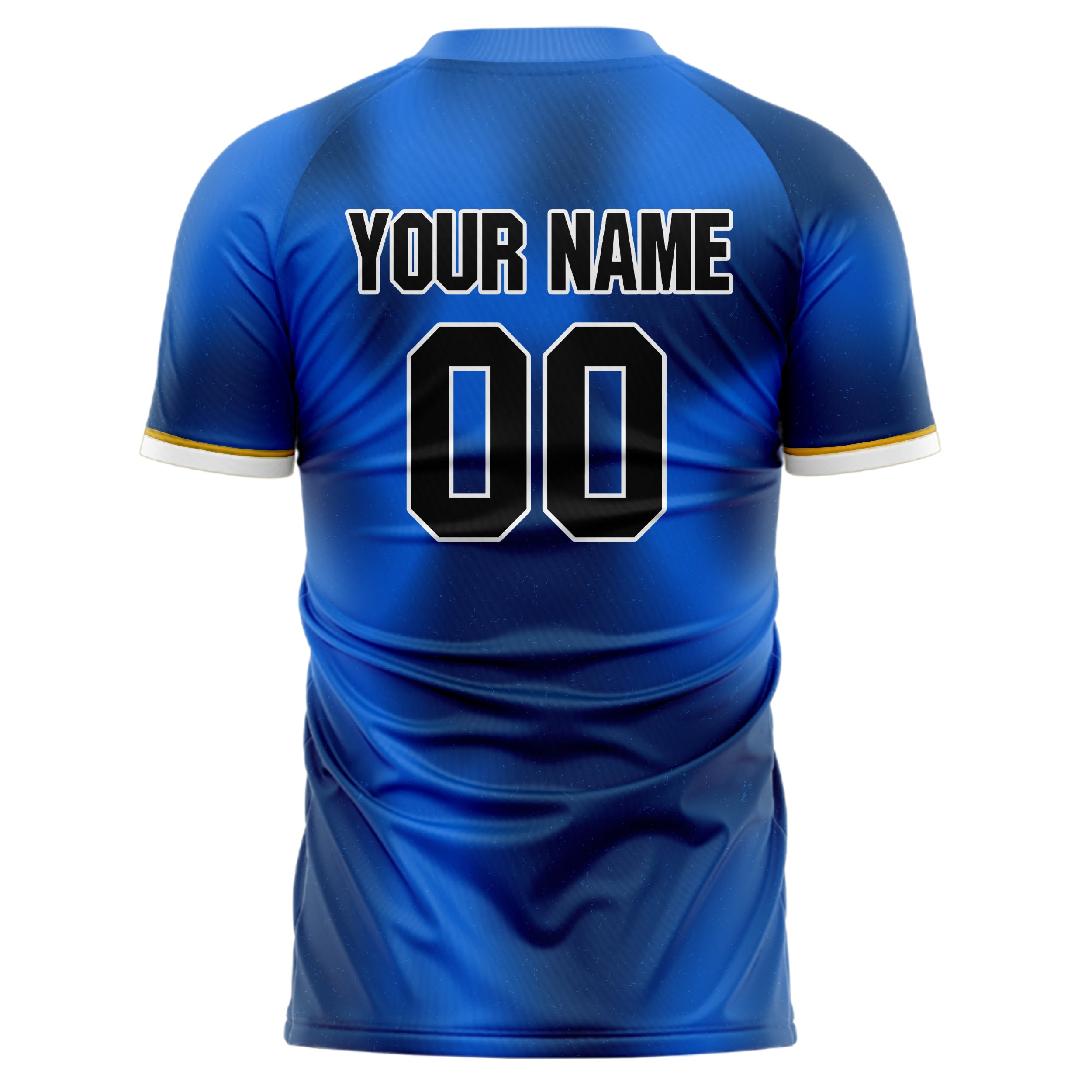 Personalized Blue & Black Pattern Soccer Jersey