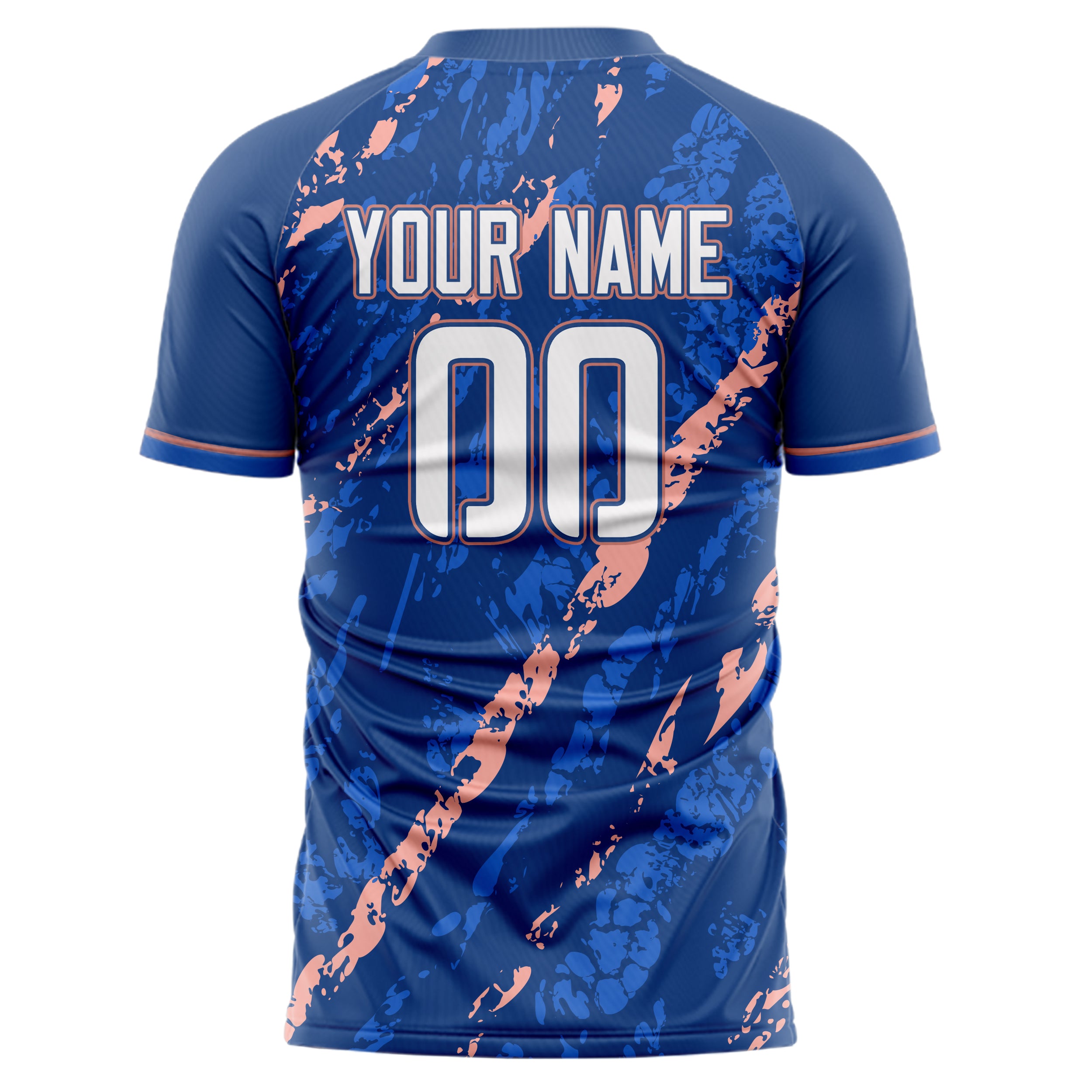 Personalized Navy & Pink Pattern Soccer Jersey