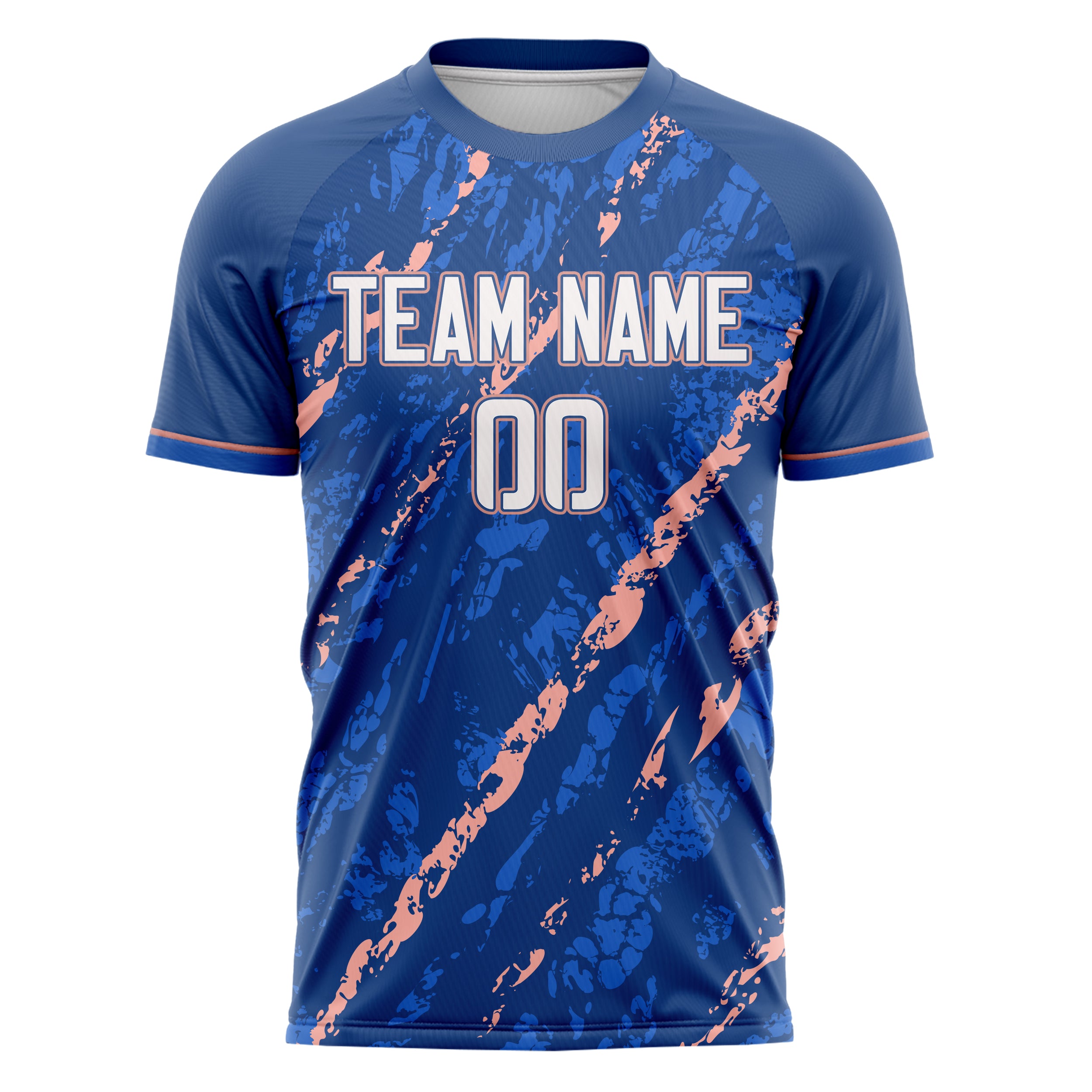 Personalized Navy & Pink Pattern Soccer Jersey
