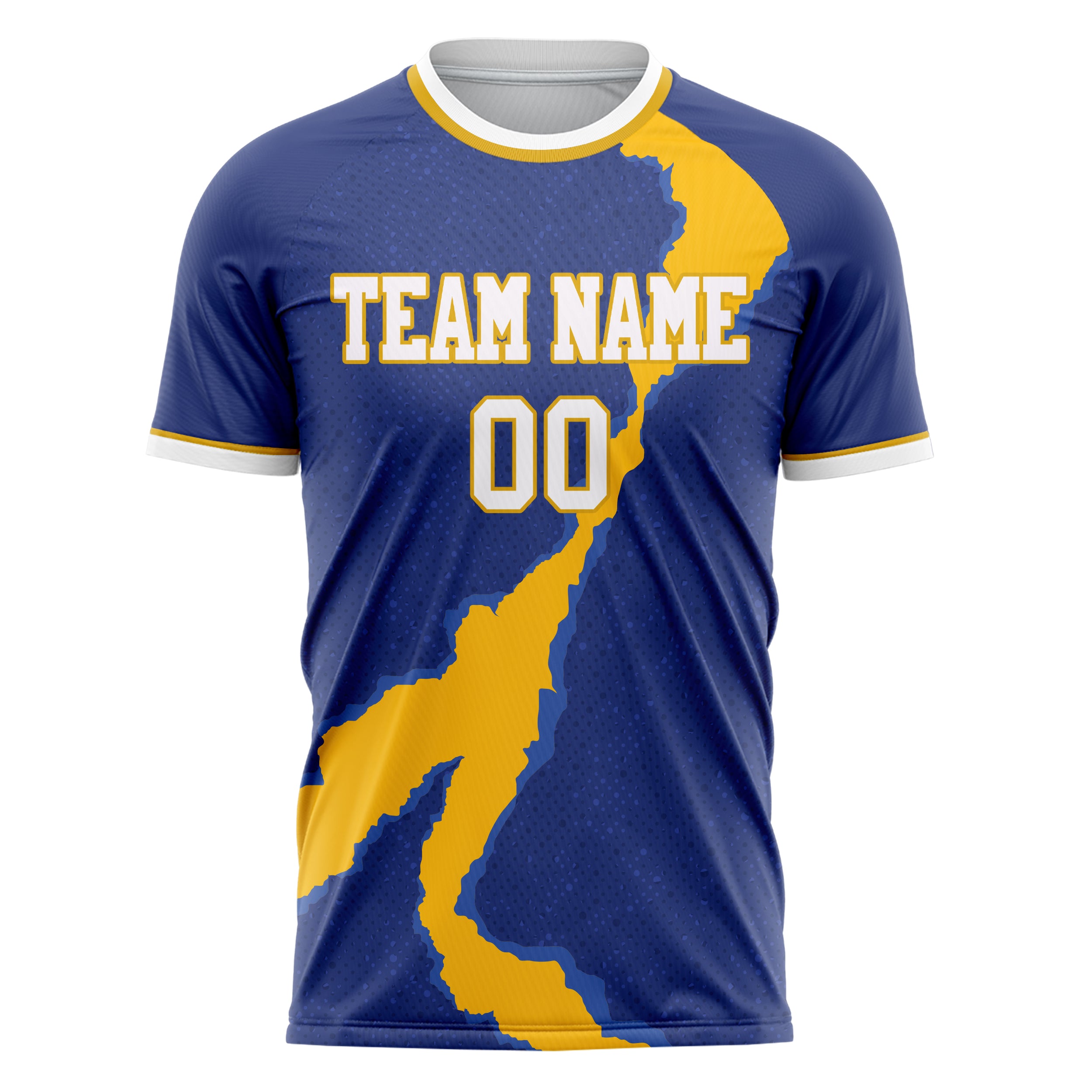Personalized Navy & Gold Pattern Soccer Jersey