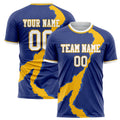 Personalized Navy & Gold Pattern Soccer Jersey