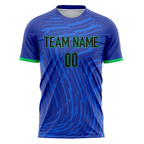 Personalized Blue & Teal Pattern Soccer Jersey