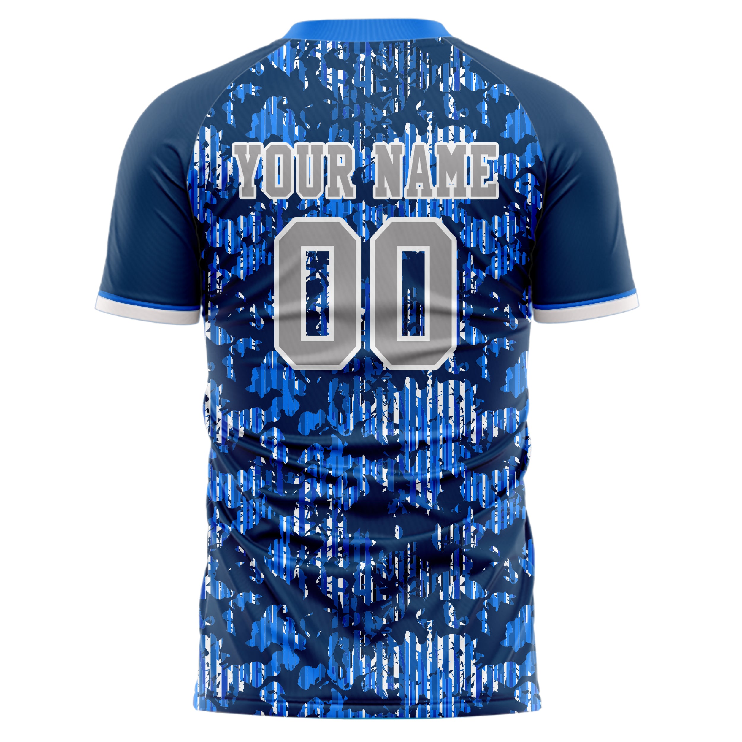 Personalized Navy & White Pattern Soccer Jersey
