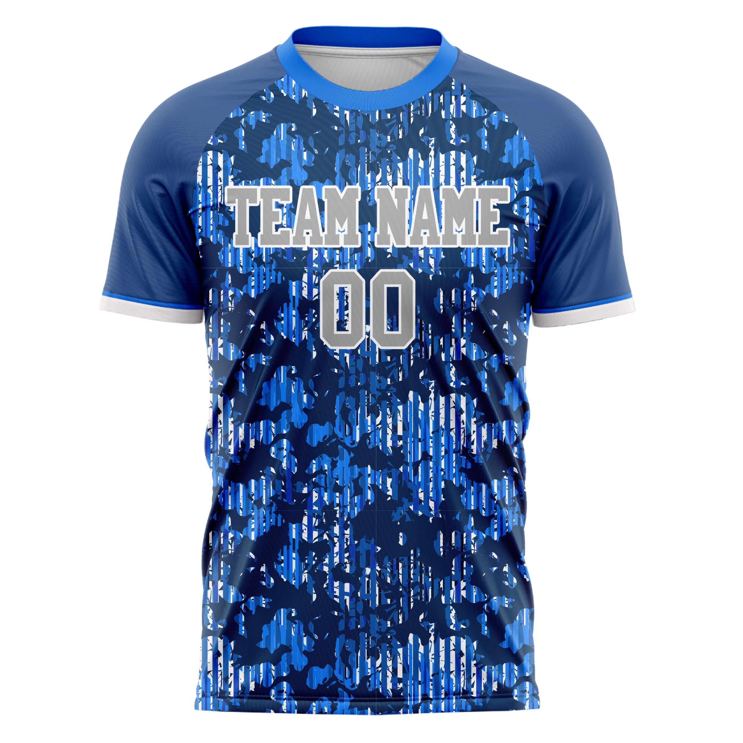 Personalized Navy & White Pattern Soccer Jersey