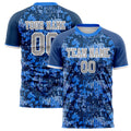 Personalized Navy & White Pattern Soccer Jersey