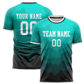 Personalized Teal & Gray Pattern Soccer Jersey