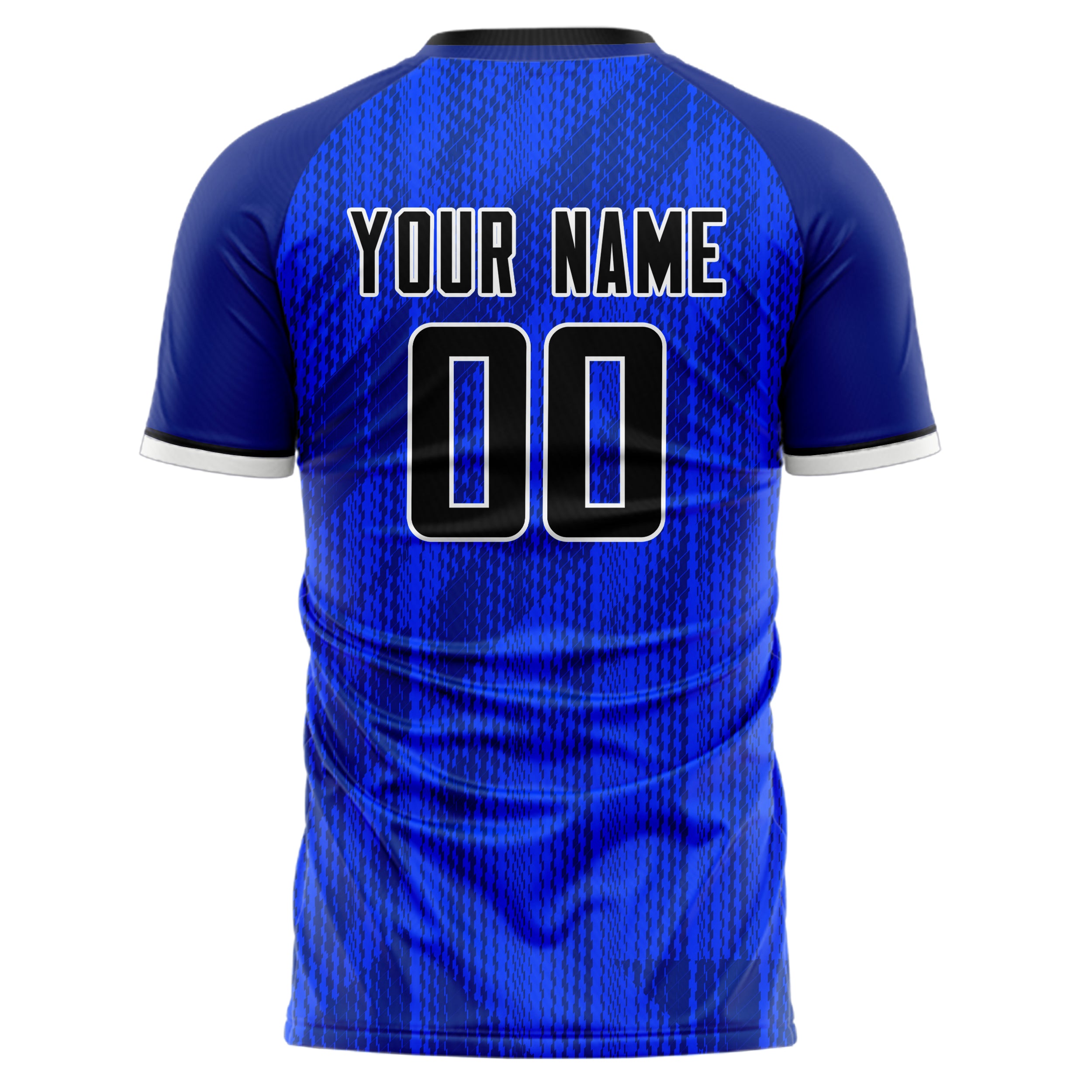 Personalized Blue & Navy Pattern Soccer Jersey