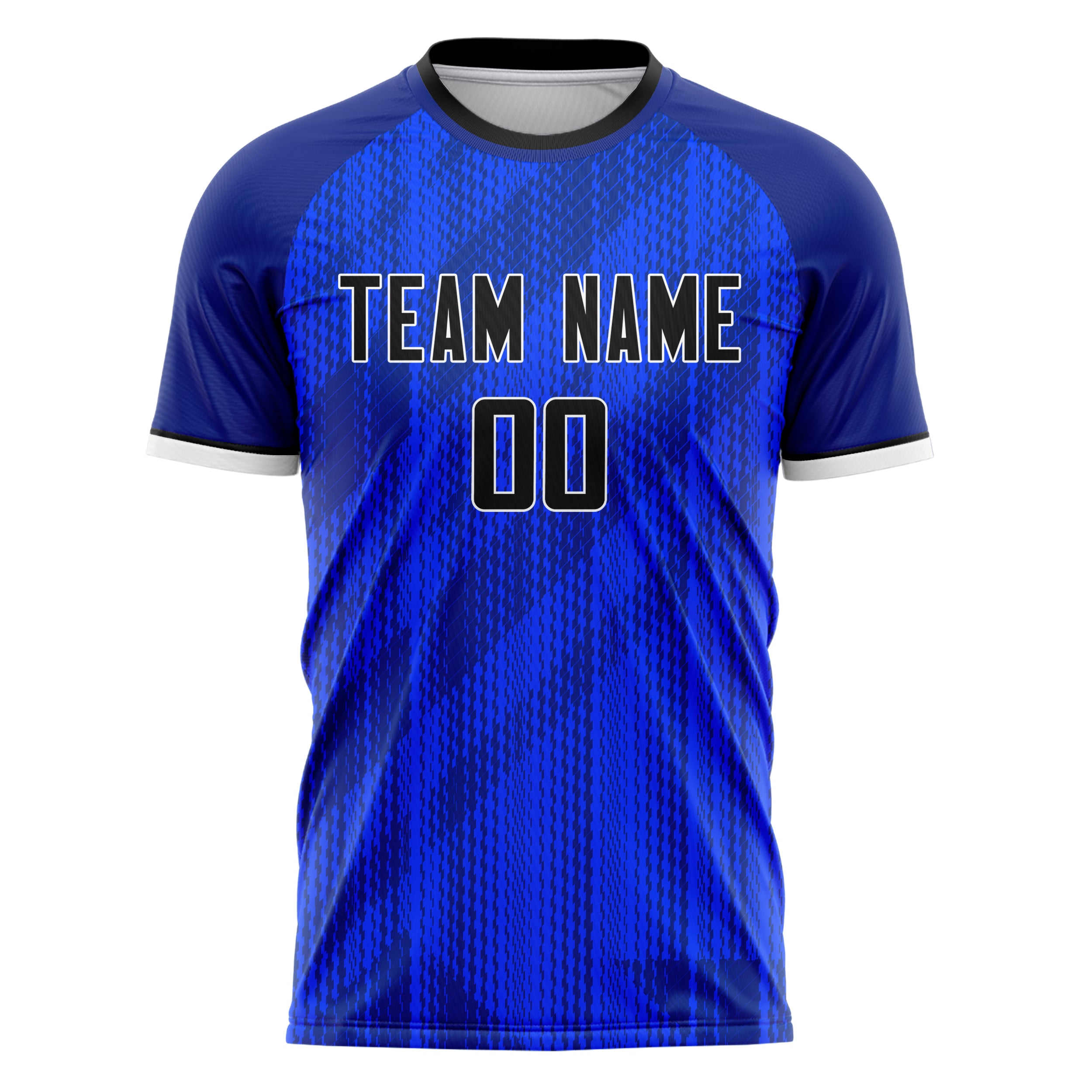 Personalized Blue & Navy Pattern Soccer Jersey