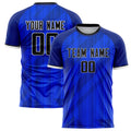 Personalized Blue & Navy Pattern Soccer Jersey