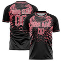 Personalized Black & Pink Pattern Soccer Jersey
