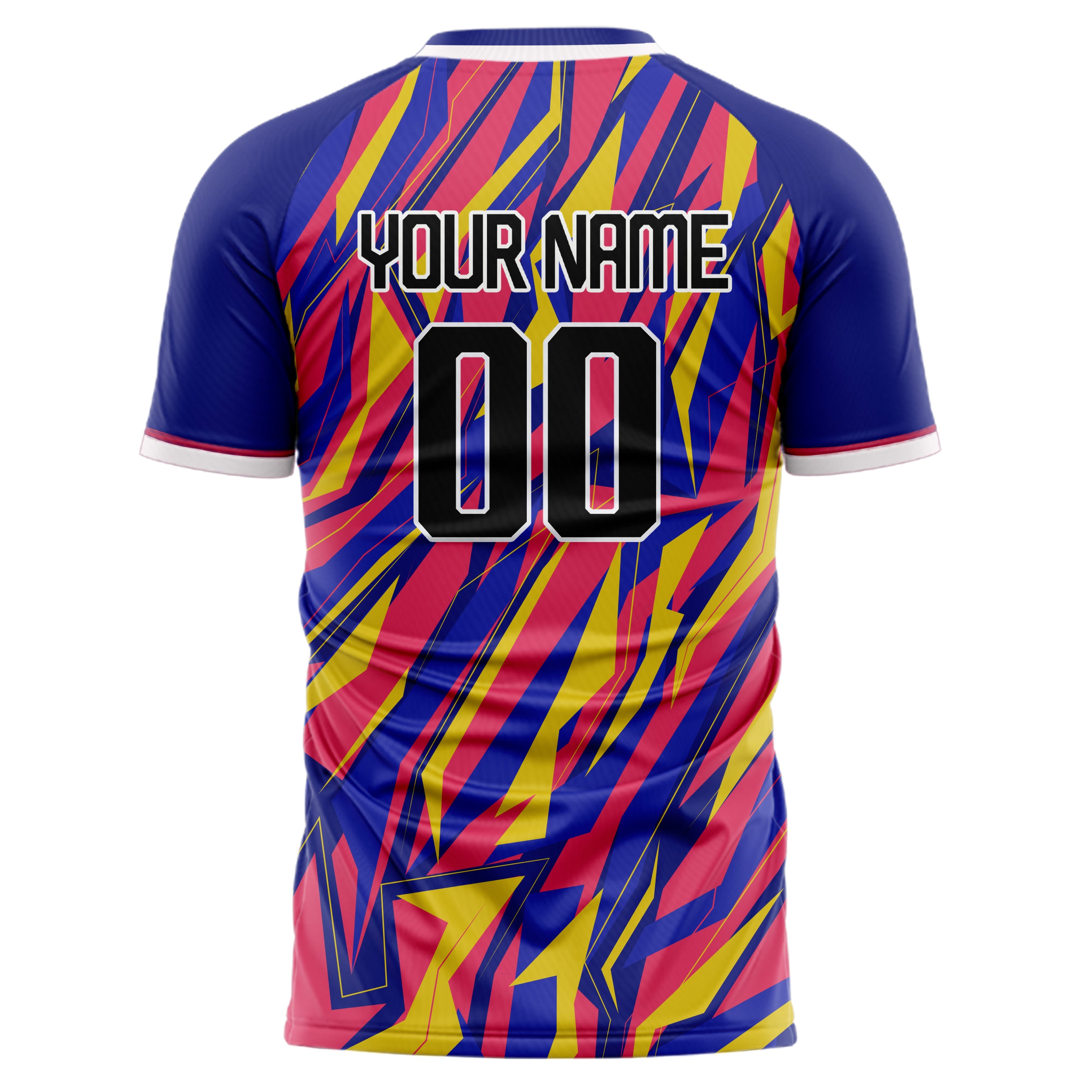 Personalized Royal & Pink Pattern Soccer Jersey