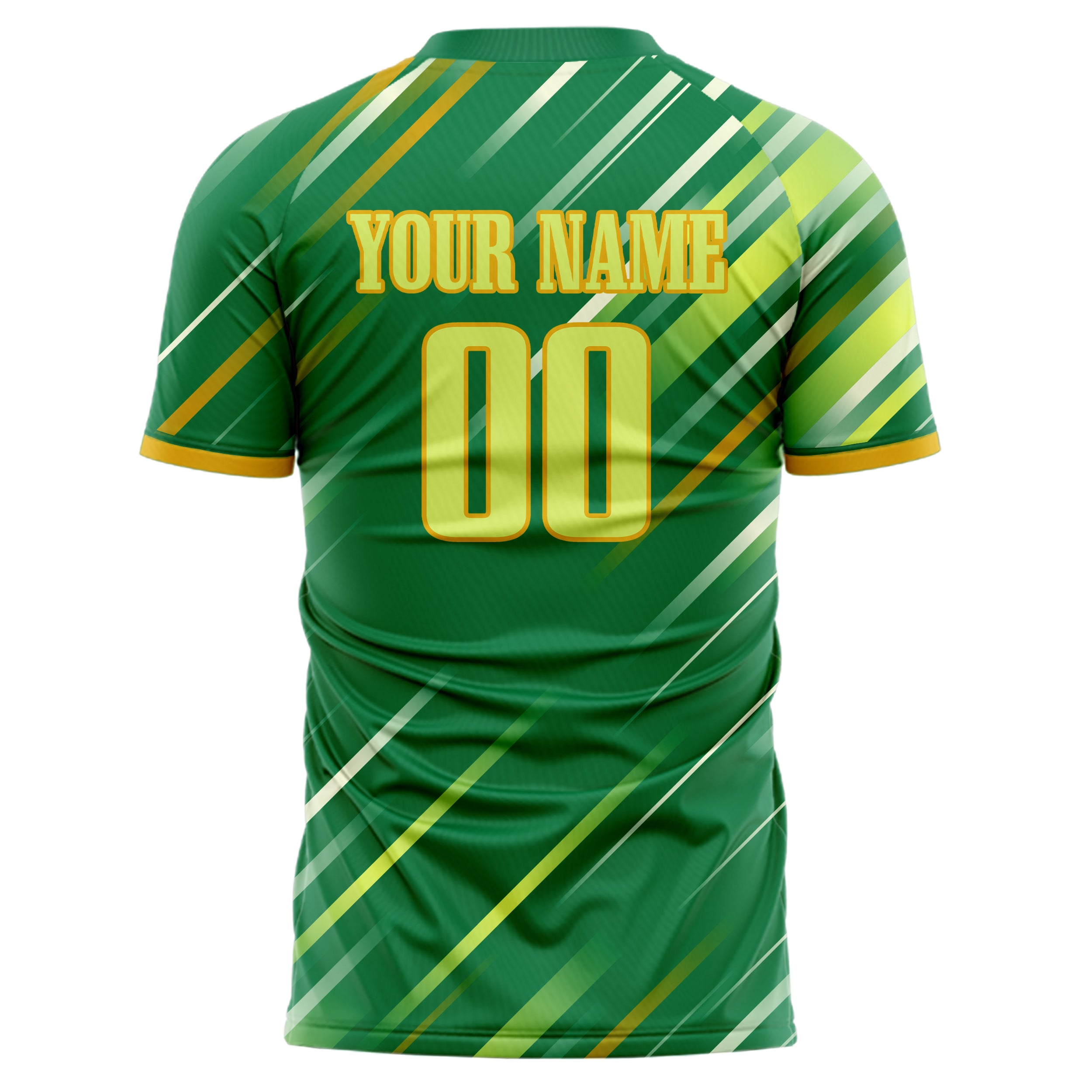 Personalized Kelly Green & Teal Pattern Soccer Jersey