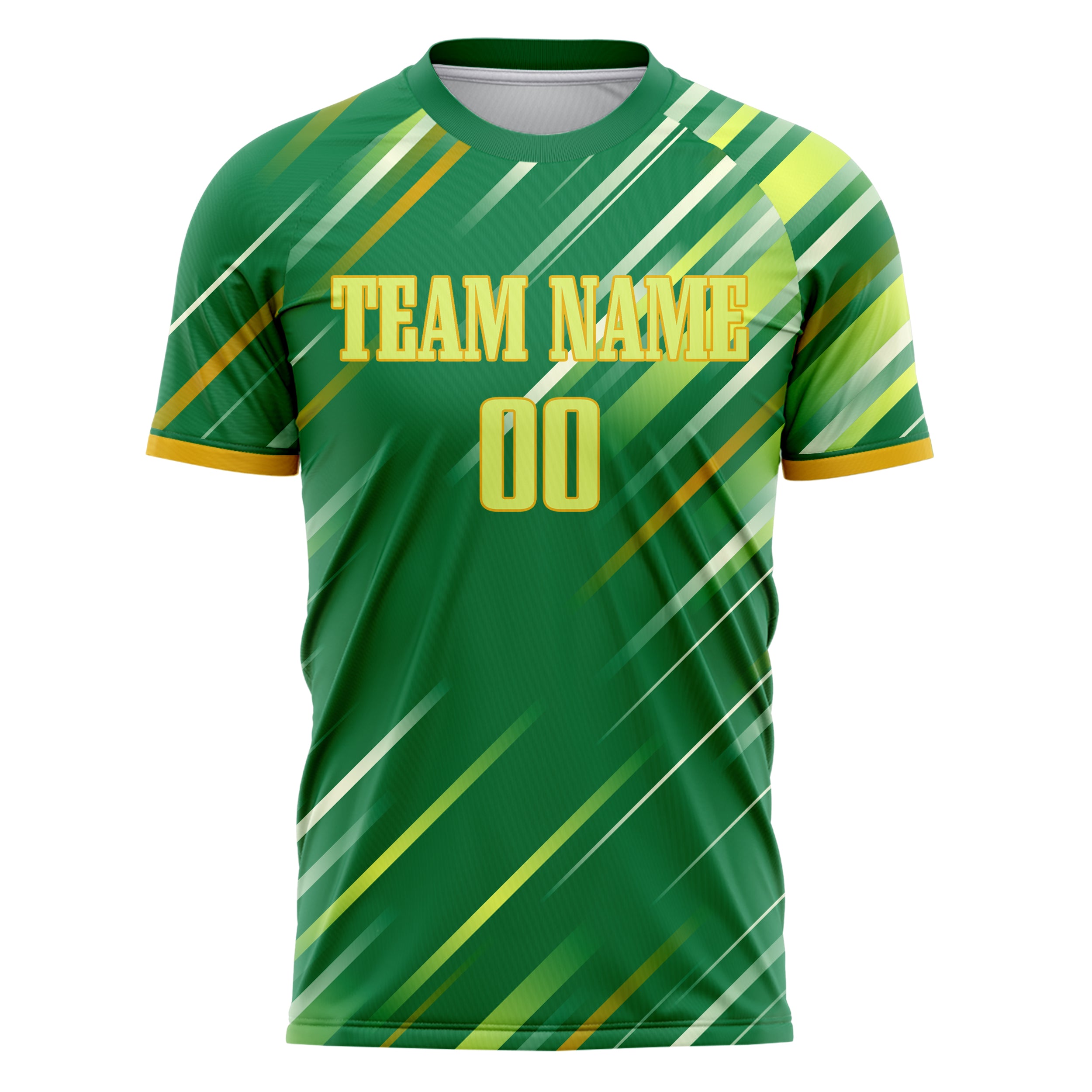 Personalized Kelly Green & Teal Pattern Soccer Jersey