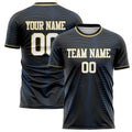 Personalized Black & Blue Pattern Soccer Jersey