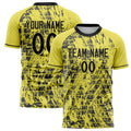 Personalized Yellow & Black Pattern Soccer Jersey