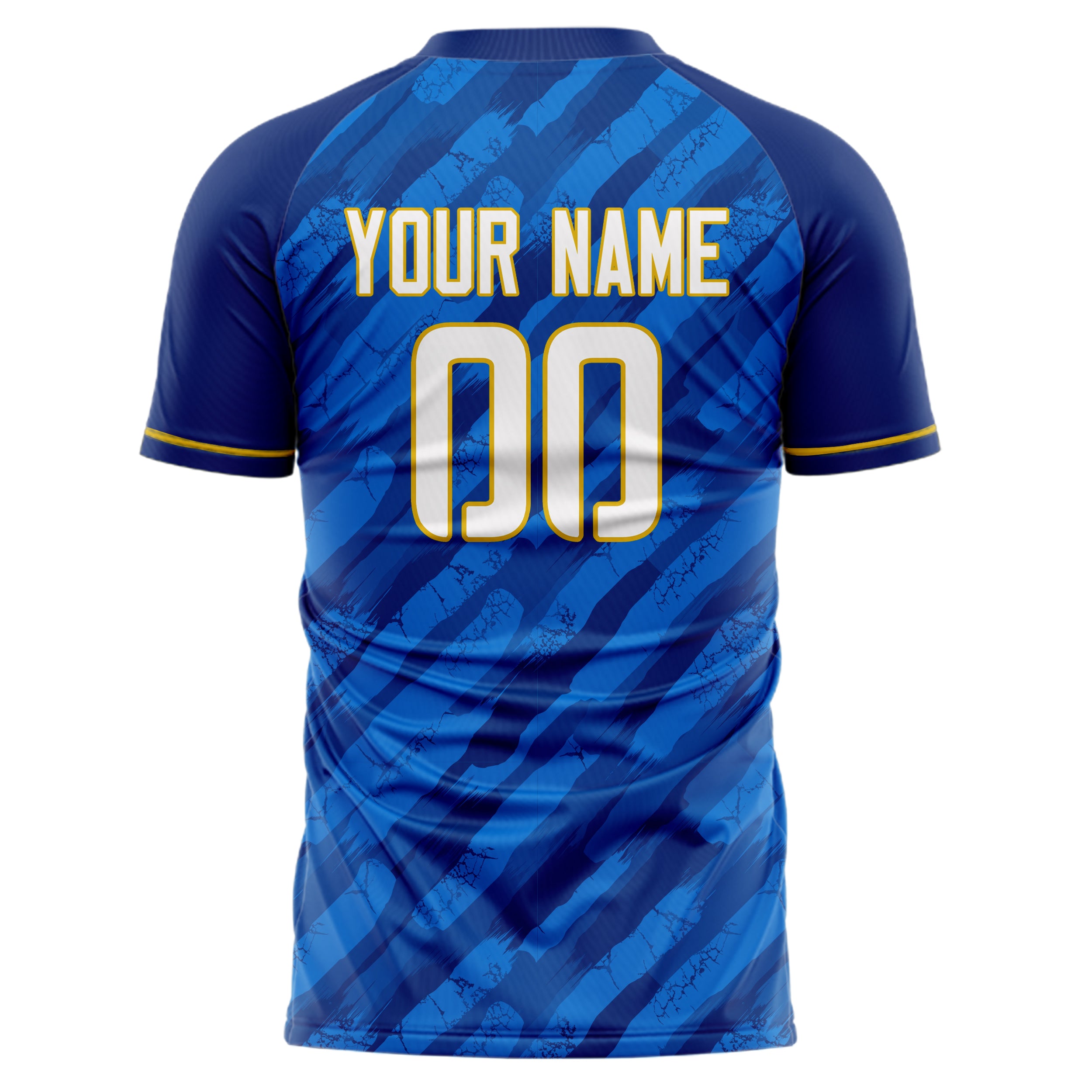 Personalized Royal & White Pattern Soccer Jersey