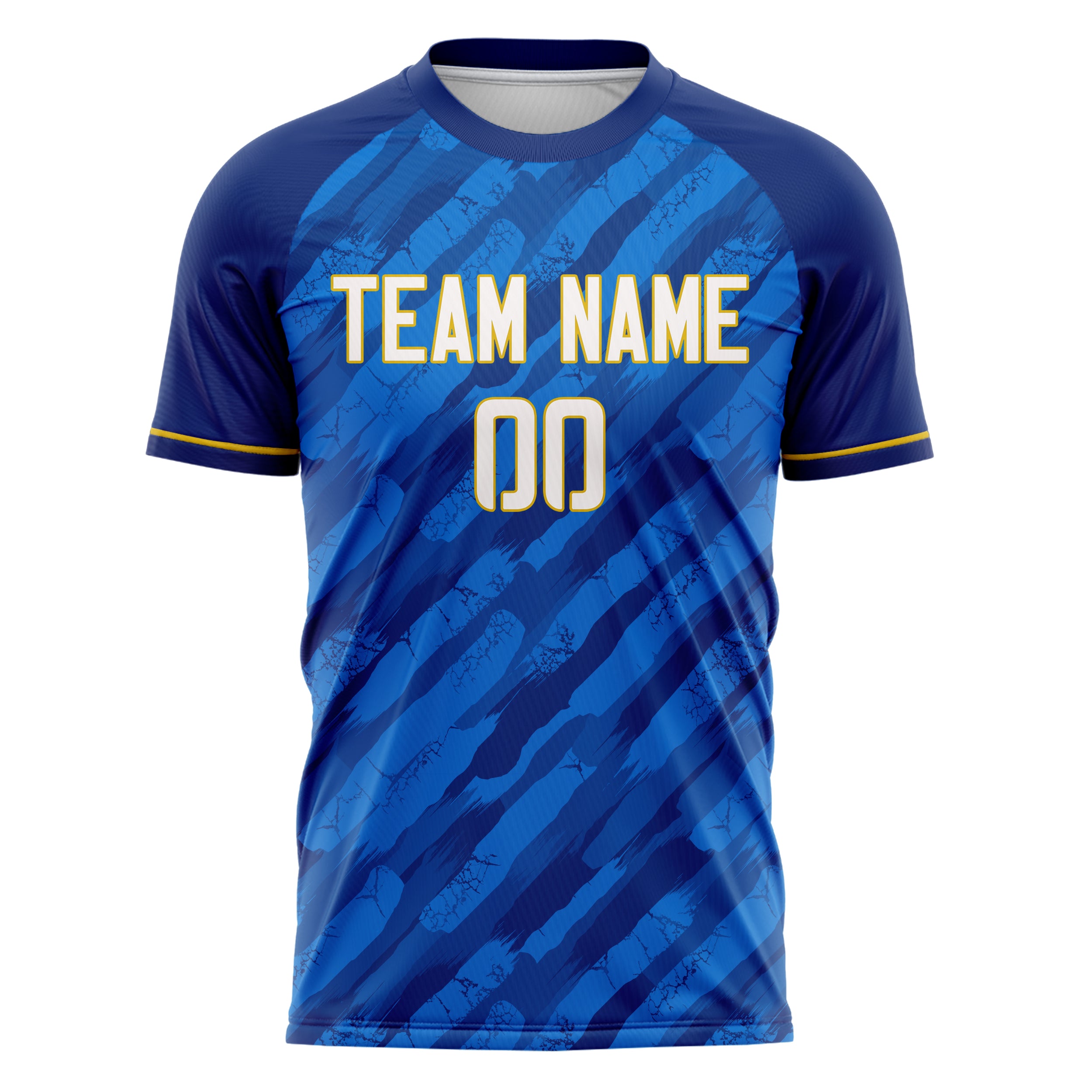 Personalized Royal & White Pattern Soccer Jersey